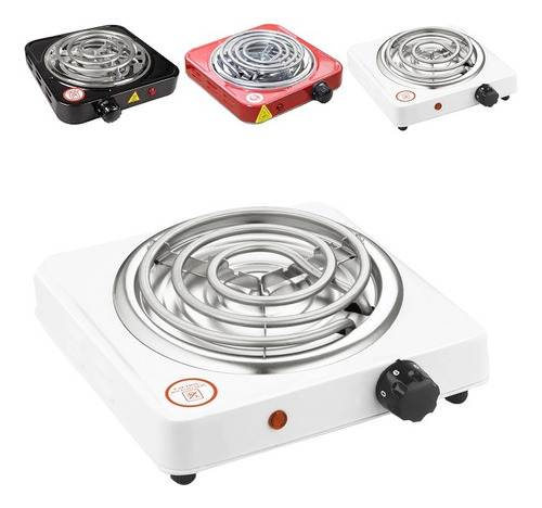 Fogão Fogareiro Cooktop Elétrico De Mesa 1000 Watts Até 400° Cor Branco 220V