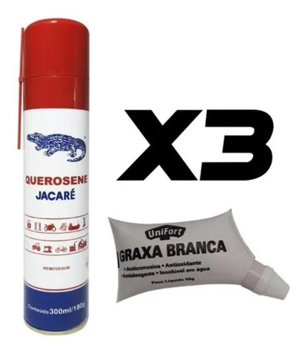 3und Graxa Branca Unifort Multiuso Querosene Aerossol Spray