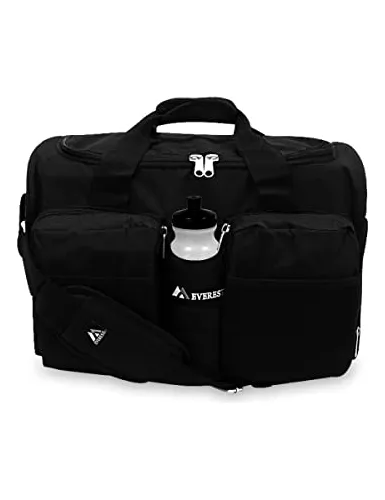 Bolso De Gimnasio Everest Con Bolsillo Humedo, Negro