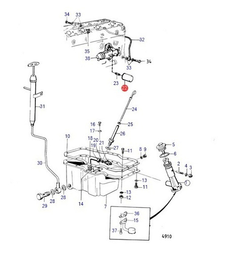 21549542 Filtro Óleo Bay Pass Motor Volvo Penta Aq Tamd