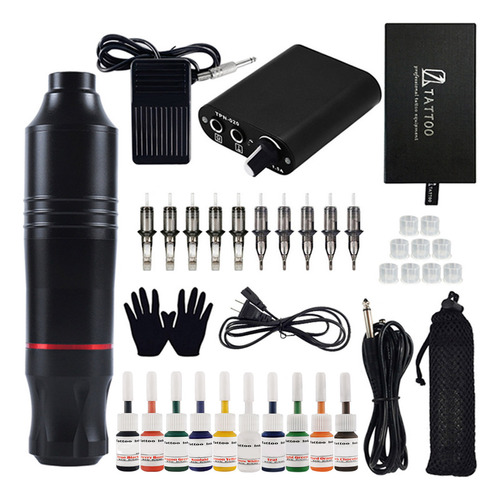 Kit De Tatuaje Portátil Máquina De Tatuaje Pen Power Supply