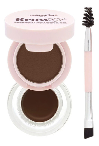 Brow Kit 2 En 1 Polvo Y Gel Para Cejas Amor Us Con Aplicador Color 03 Dark Brown