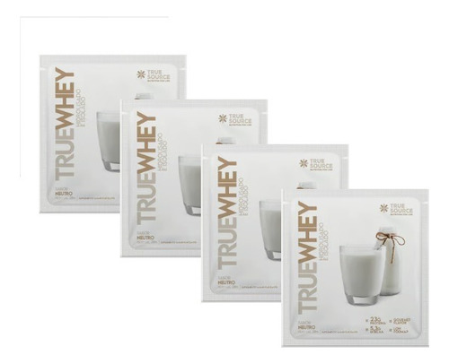 Proteína True Whey Neutro 4 Sachês True Source 28g