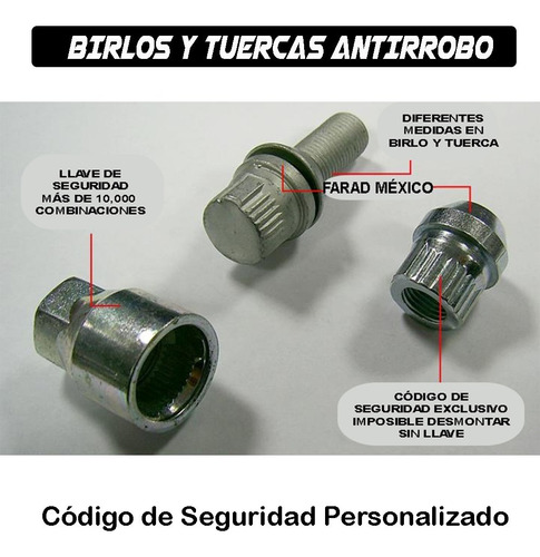 Imagen 4 de 10 de Birlos De Seguridad Originales Audi/ Seat/volkswagen/mg