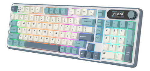 Teclado Mecánico Español Rk Royal Kludge S98 Sky Blue