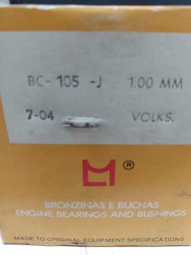 Bronzina Mancal Volks 1600/1500/1300