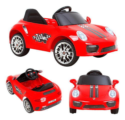 Brinquedo Infantil Carro Esporte Luxo Vermelho Conversível