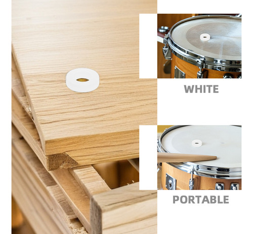 Arandelas De Tambor Blancas De 200 Piezas: Soporte Para Tamb
