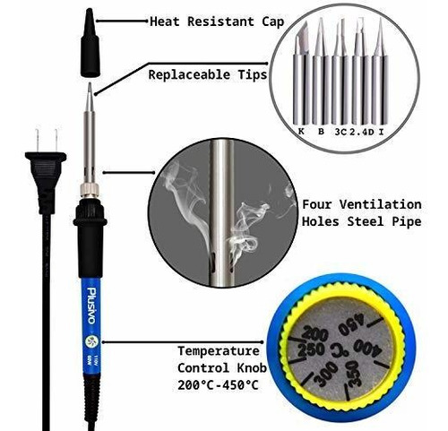 Kit 60 Temperatura Ajustable Soldadura Soporte