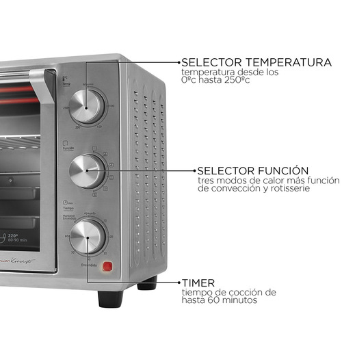Horno Eléctrico 60 Litros Ursus Trotter Backofen60 Spiedo De Mesa