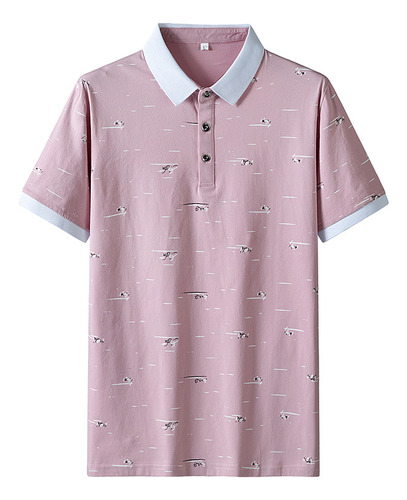 Camisas Polo De Algodón De Verano Para Hombre Con Estampado