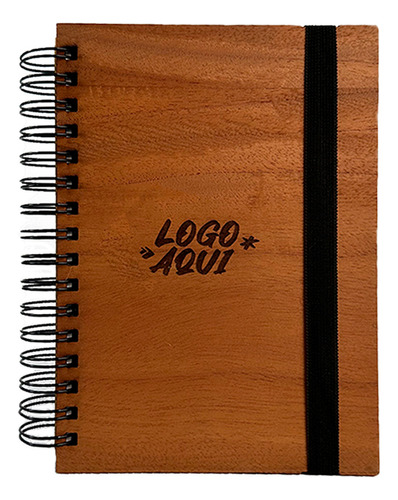 30 Cuaderno Premium Tapa Madera (opc. Logo, Frase O Nombre)