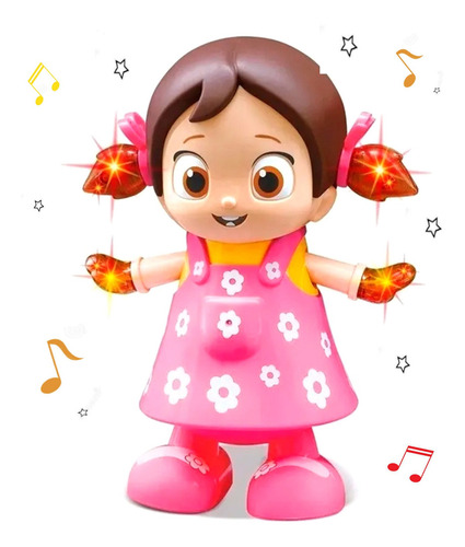 Boneca Dançarina Com Musica Led Crianca Dancing Girl Meninas