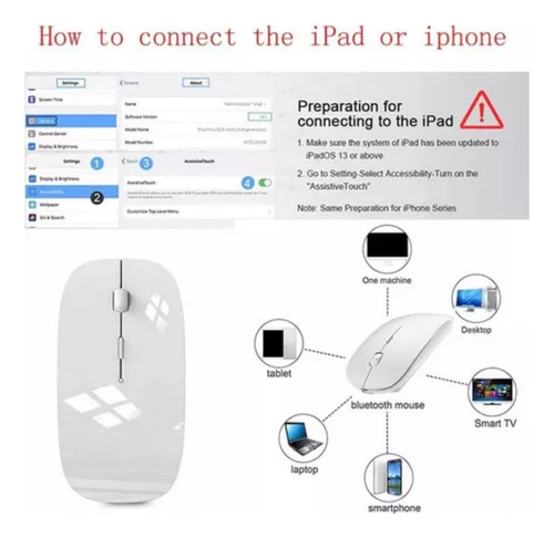 Ratón Inalámbrico Con Conexión Bluetooth Y Usb, Universal