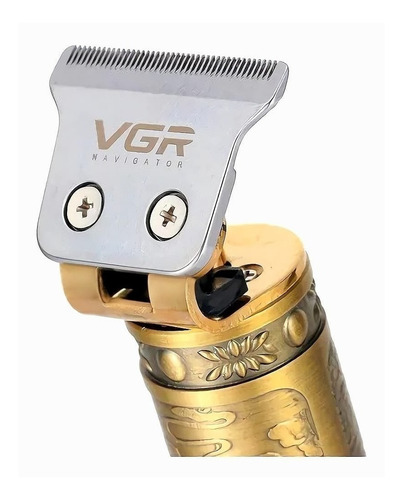 Imagen 2 de 7 de Cortadora de pelo VGR V-085 dorada 100V/240V