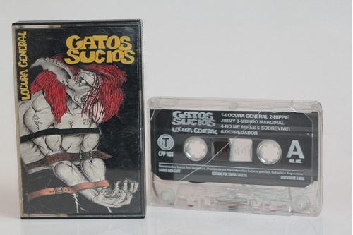 Cassette Gatos Sucios Locura General 1993 Punk