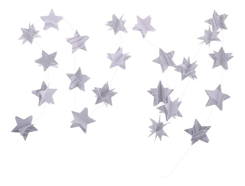 4xvintage News Paper 3d Stars Garland Bunting Banner