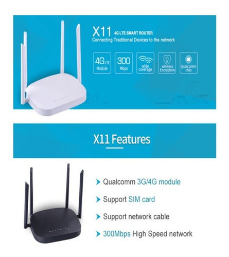 Módem Casa U Oficina X11 4g Lte Cpe 300mb Liberado Max Wifi