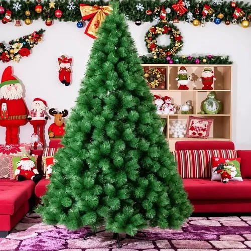 Árvore De Natal Pompom 577 Galhos 2.10m Luxo Grande Cheia - Verde LUVINCO 5.0