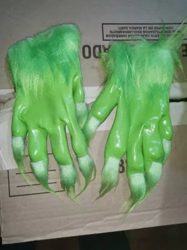 Guantes de Navidad,Guantes de Grinch,Adorno de fiesta de carnaval de  Navidad,Accesorios de disfraz de monstruo de piel verde,Guantes de monstruo,Guantes  verdes,Guantes de cosplay -  México