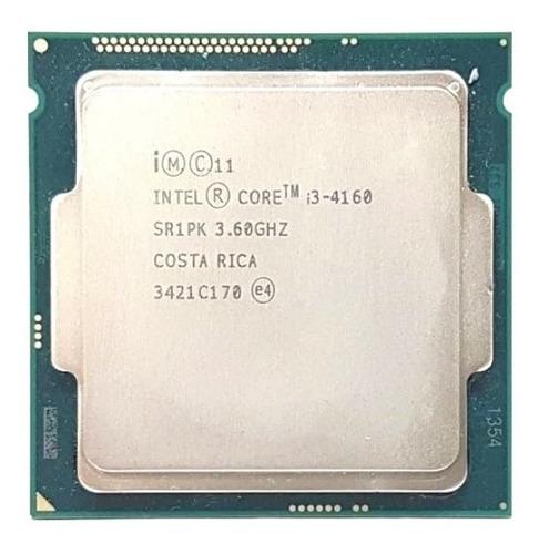 Processador gamer Intel Core i3-4160 BX80646I34160  de 2 núcleos e  3.6GHz de frequência com gráfica integrada