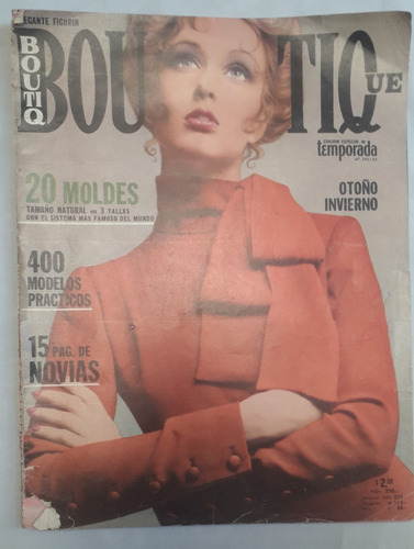 Revista Antigua * Boutique * Año 1971 Ed. Temporada Sin Mold