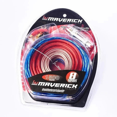 Imagen 2 de 2 de Kit Cables Instalación Potencia 8 Gauge Sub Woofer Maverick