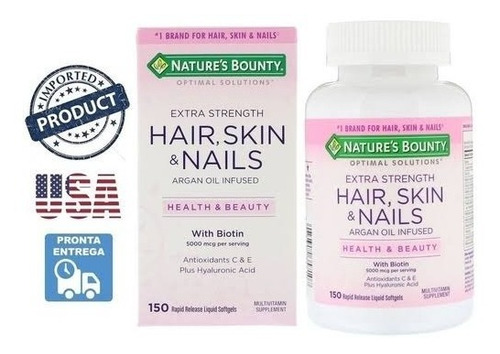 Hair, Skin & Nails 150cápsulas Nature's Bount Importado