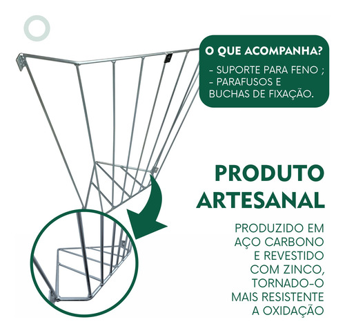 Suporte Para Feno Canto Aço Galvanizado Baias Haras