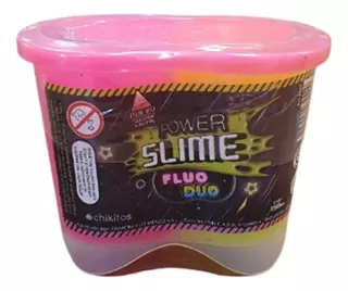 Slime En Pote Color Fluorescente Pote 2 En 1