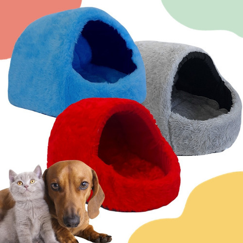 Caminha Para Cachorro E Gatos Iglu Nuvem Tamanho M Ld Pet Cor Azul