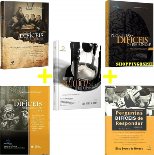 Kit Perguntas Difíceis De Responder - Vol 1,2,3,4,5 Pr Elias