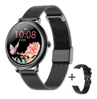 Smartwatch Reloj Inteligente Redondo Cf80 Mujer + Malla