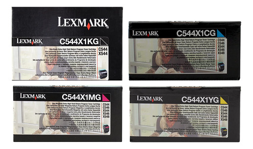 Lexmark Parte # C544 X 1kg C544 X 1cg Tóner Y Cartucho Láser