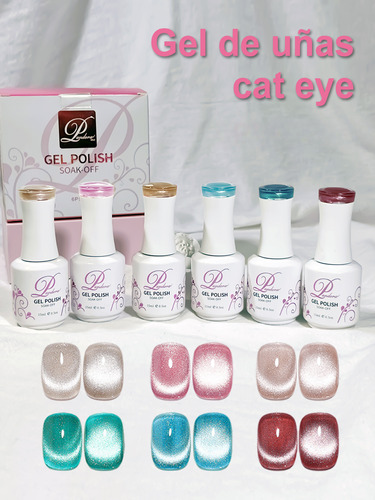 Pandoragel De Ojo De Gato Con Cristales Helados /6pcs