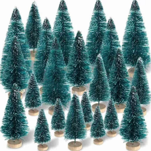 60 Árboles Pequeños De Sisal, Nieve, Escarcha, Pino Blanco