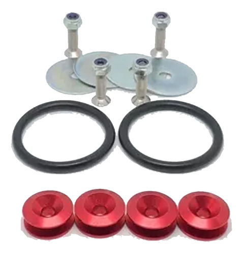 Ganchos Sujeta Puntas Paragolpes Tuning C/ Aro Goma Juego G4