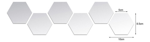 Adhesivos De Pared Con Espejo Hexagonal, Acrílicos Extraíble