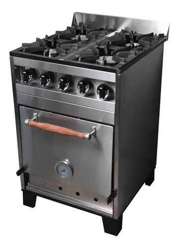 Imagen 3 de 6 de Cocina Industrial Eg 4h 57 Cm Acero Inox Horno Pizzero Cuota