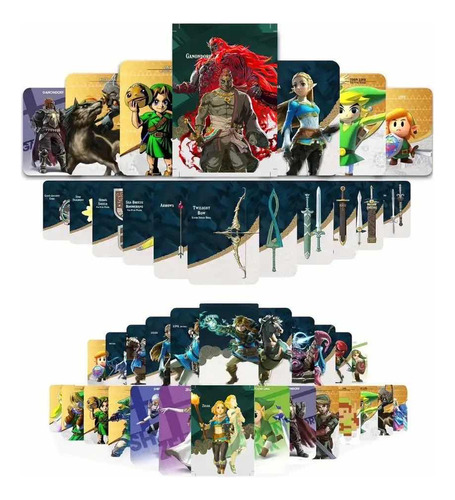40 Nuevas Mini Tarjetas Amiibo Zelda Switch & Lite Oled Nfc 
