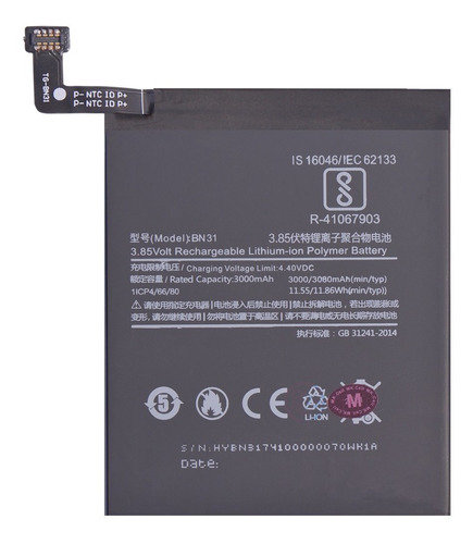 Batería Mk Cell Para Xiaomi Mi A1 / Mi5x / Note 5a / Bn31