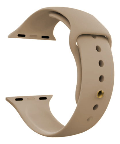 Malla Smart Watch 42 44 Mm Silicona Marrón Claro 4.2 Cm