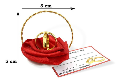 Lembrancinha Casamento Cestinha Com Aliancinhas - Com 50 Pçs