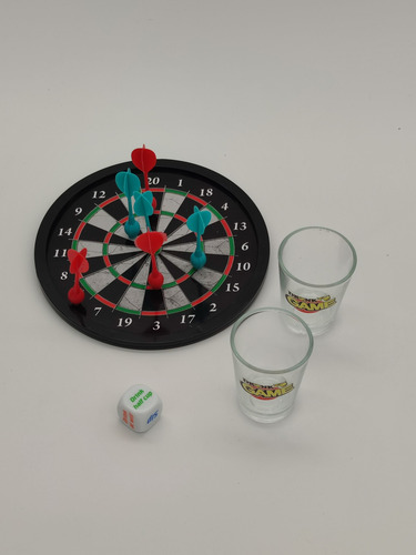 Juego De Fiesta Copete Shots Con Vasos, Mini Tablero Dardos