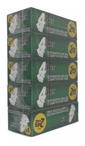 Tubo Y-o Papel Para Armar 4 Aces Menthol King Size Ryo Cigar