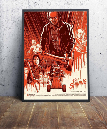 Cuadro 33x48cm The Shining S.kubrick J.nicholson Marco Negro