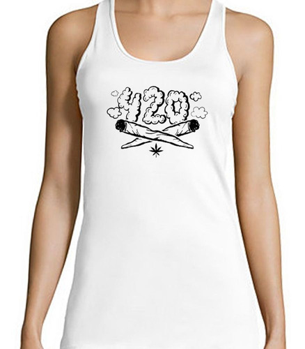 Musculosa Cannabis Chala Humo Cigarrillos 420