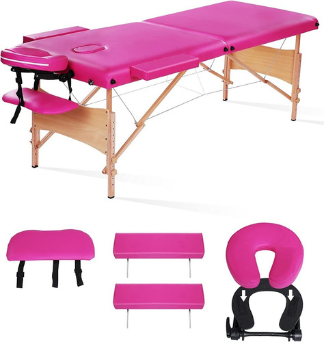Cama De Masaje Profesional Portátil Plegable Ajuste Altura