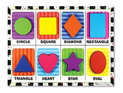 Melissa & Doug Chunky Puzzle Shapes (preescolar, Chunky Made