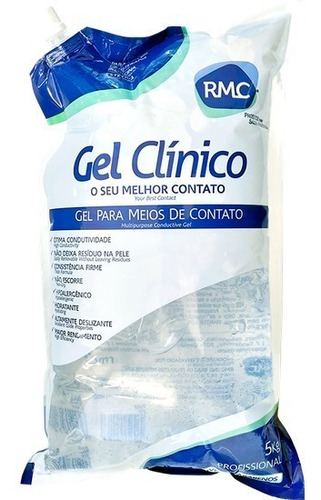 Gel Clinico Contato Condutor Pele Ultrassom Bag 5kg Rmc